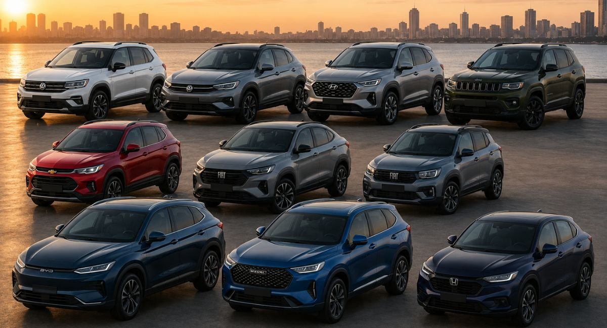 SUVs Mais Vendidas em 2026: Conheça os 10 principais modelos